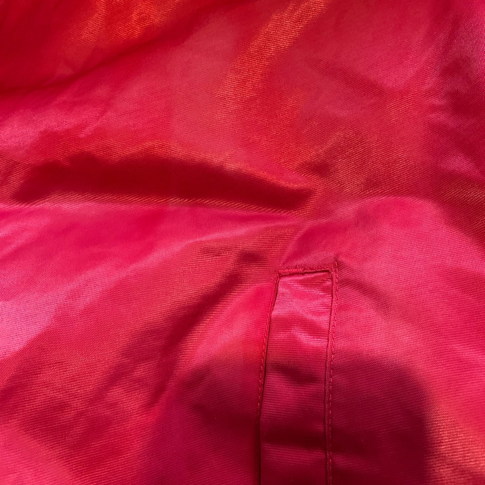 Blazers Red and Black  Satin Bomber Jacket - Picture 4 of 12